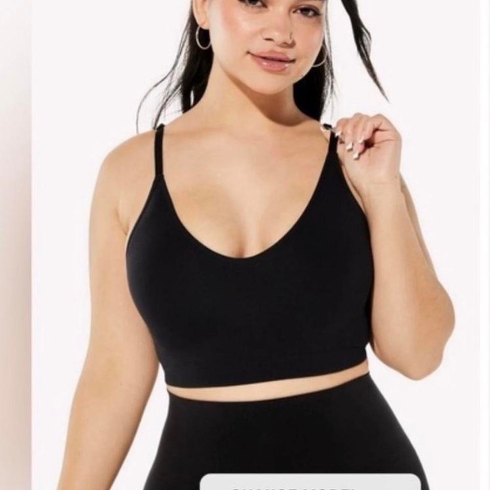 Yitty Black Bralette Women's Size M/L Bra Camisole Cropped Stretch Shapewear